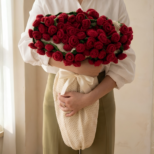 Red Rose Bouquet Blanket