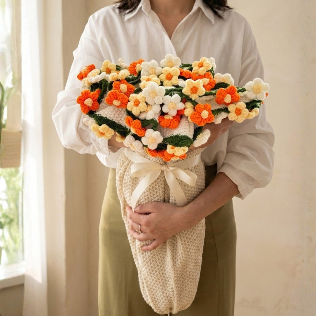 Mixed Daisy Bouquet Blanket 